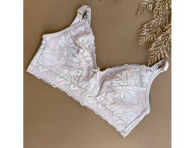 Sutiã de Amamentação com Abertura Total e Renda Cristal.