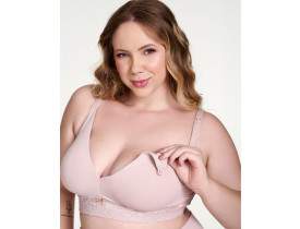 Sutia de Amamentaçao Plus Size Micro e Rendas Cristal. 