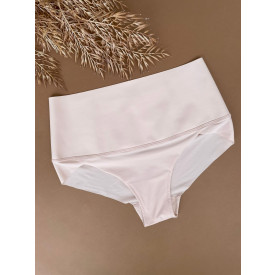 Calcinha Cintura Alta Modeladora Corte Laser FIT Areia