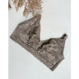 Sutiã de Amamentação com Abertura Total e Renda Nude.