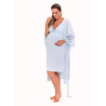 Conjunto Robe e Camisola Amamentação Azul Bebê