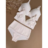 Calcinha Cintura Alta Modeladora Corte Laser FIT Areia