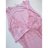 Camisola Amamentação Rosa Delicate com Renda