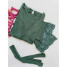 Conjunto Camisola Amamentação e Robe Verde Militar