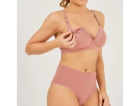Calcinha Algodão Antialérgica Alta Pós Parto Blush. 