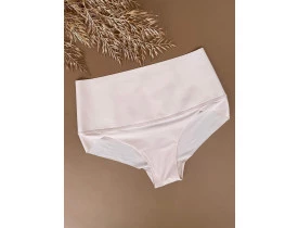 Calcinha Cintura Alta Modeladora Corte  Laser FIT Areia