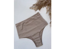 Calcinha Alta Cotton Nude. 