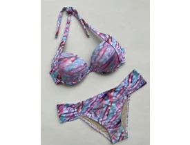 Biquíni Meia Taça Rosa e Azul. Megadose