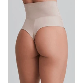 Calcinha Alta de Compressao Pos Parto Fio Duplo Nude.