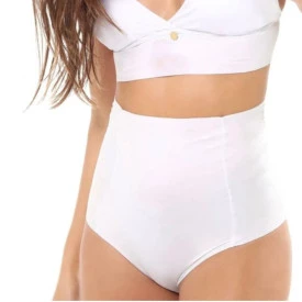 Calcinha Pós Parto Micro sem Costura Corte Laser Branco
