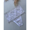 Calcinha Alta Pós Parto Cromo com Branco