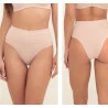 Calcinha Algodão Pala Larga e Detalhes Renda Branco. 