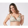 Conjunto Amamentação Renda Cinza/Preto
