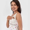 Camisola Amamentação Viscose Coraçao Color e Renda OFF