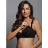 Sutiã Amamentação Renda Preto com Ouro Rosê