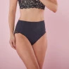 Calcinha Alta Microfibra com Bumbum em Renda Preta.