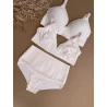 Calcinha Cintura Alta Modeladora Corte Laser FIT Areia