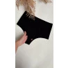 Calcinha Alta Fio Algodão Elastano Corte a Laser Preto