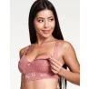 Sutiã de Amamentação com Abertura Total e Renda Blush.
