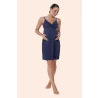 Conjunto Camisola Amamentaçao e Kimono com Renda Marinho