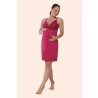 Conjunto Camisola Amamentação e Kimono com Renda Vinho