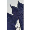 Conjunto Camisola Amamentaçao e Kimono com Renda Marinho