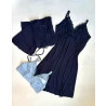 Conjunto Camisola Amamentaçao e Kimono com Renda Marinho