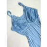 Short Doll Amamentaçao Poliamida Detalhe Rendas Azul.