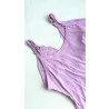 Conjunto Camisola Amamentaçao e Kimono com Renda Lilás.