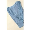 Conjunto Camisola Amamentaçao e Kimono com Renda Azul