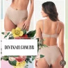 Calcinha Alta Algodão Detalhe Renda Pós Parto Nude.