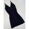 Conjunto Amamentação Viscolycra Preto com Renda Preto