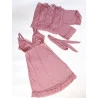 Conjunto Camisola Amamentaçao e Robe Viscolycra Blush