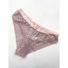 Calcinha Biquini Poliamida com Bumbum em Renda Blush.