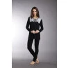Pijama Manga Longa Preto