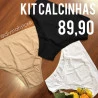 Kit Calcinhas Altas Gestante Microfibra
