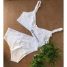 Conjunto Amamentação Branco com Renda