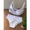 Conjunto Amamentação Branco com Renda