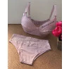 Conjunto Amamentação Rosê com Renda Rosê