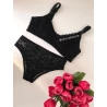 Conjunto Amamentação Renda Preto