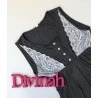 Short Doll Cinza com Renda