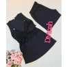 Short Doll Amamentação Preto com Renda