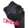 Short Doll Amamentação Preto com Renda