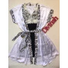 Robe Feminino Curto Seda Branco. Megadose