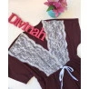 Pijama Gestante Vinho com Renda