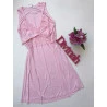 Camisola Amamentação Rosa Delicate com Renda