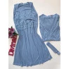 Conjunto Camisola Amamentação e Robe Azul Claro