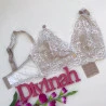 Conjunto Amamentação Renda Off White
