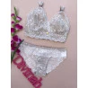 Conjunto Amamentação Renda Off White