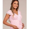 Camisola Gestante Poá Rosa